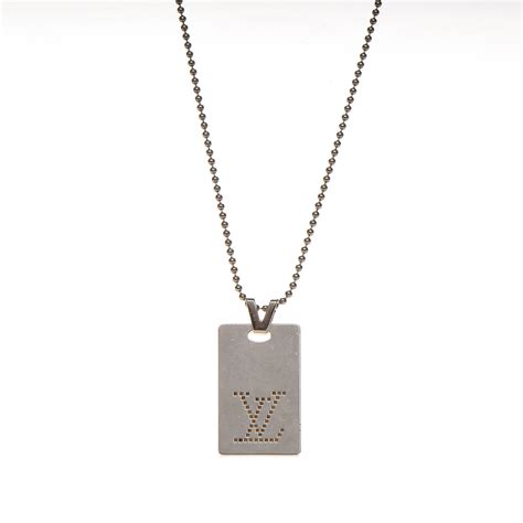 louis vuitton tag necklace.